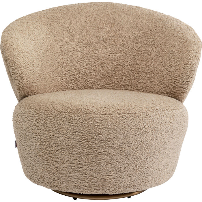 poltrona teddy marrone girevole