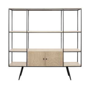 Libreria legno e nero