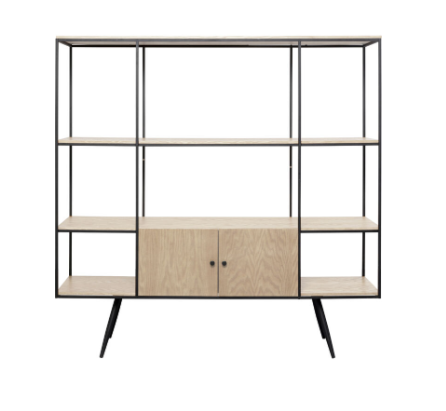 Libreria legno e nero