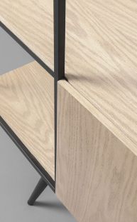 Libreria legno e nero - immagine 5
