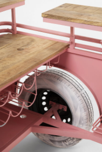 Mobile bar rosa auto fiori - immagine 9