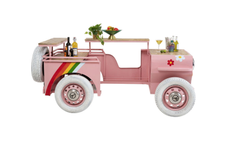 Mobile bar rosa auto fiori - immagine 10