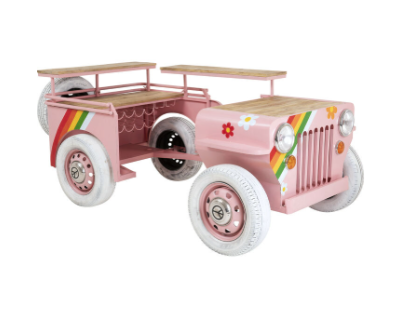Mobile bar rosa auto fiori - immagine 4