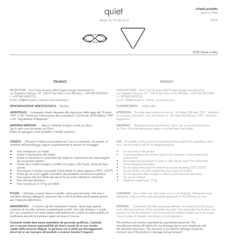 Tavolino QUIET - immagine 5