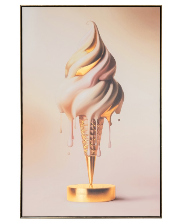 WALL ART ICECREAM GOLD
