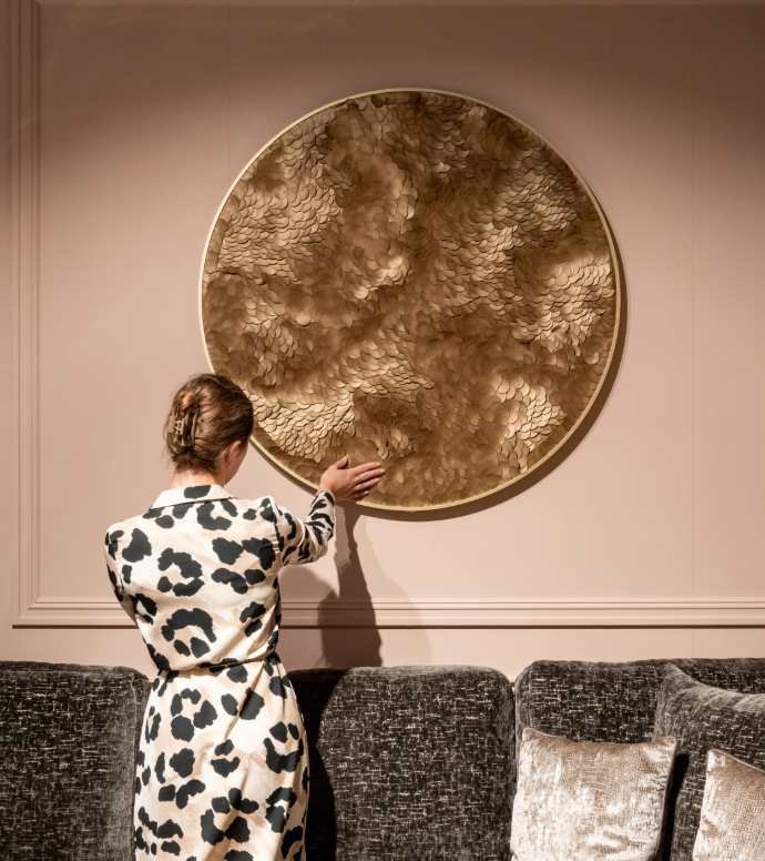 WALL ART BLOOM GOLD
